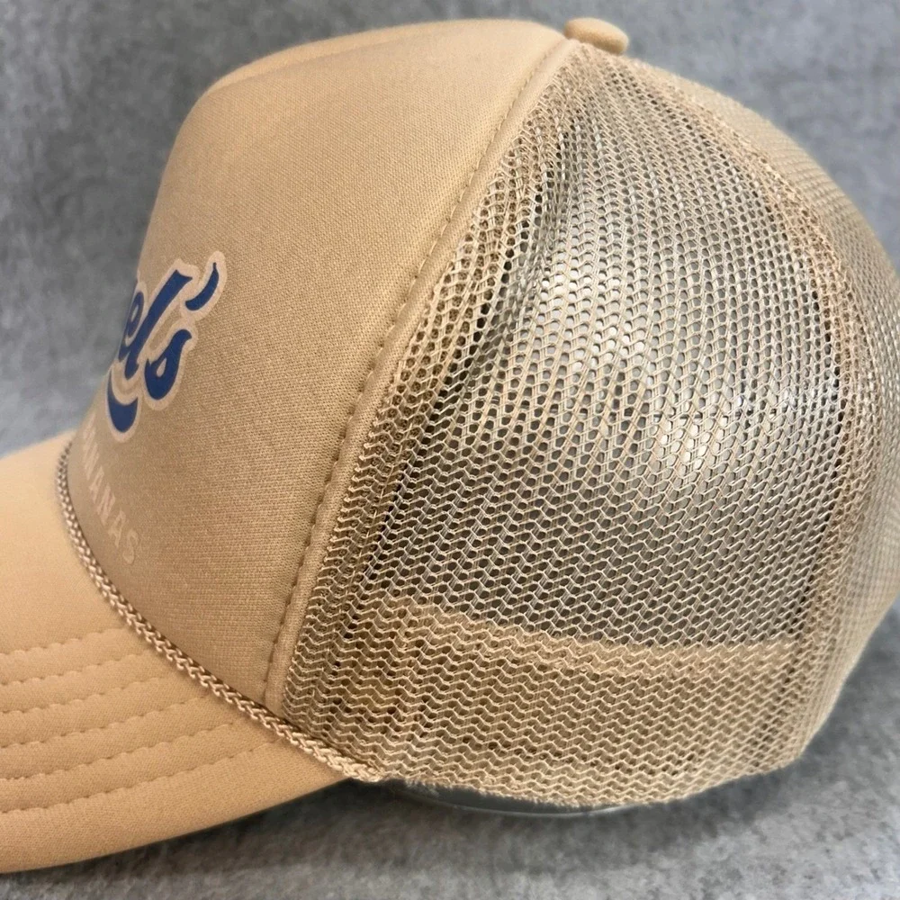Nigel's Bananas Mens Tan OTTO Trucker Hat Mesh Snapback Rope Cap OSFM